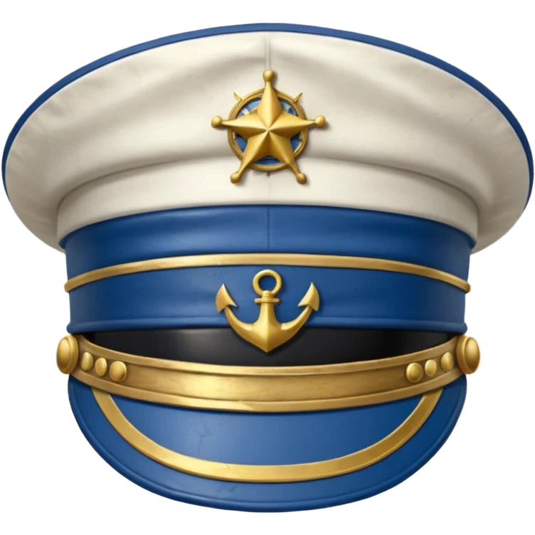 captain hat closeup alone low detail emoji