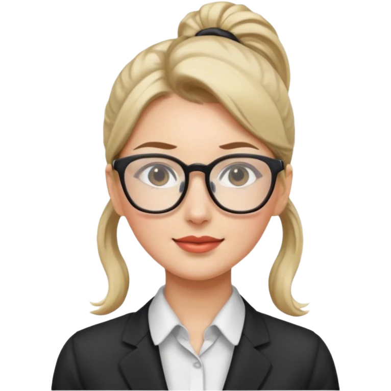 Office lady with high ponytail emoji