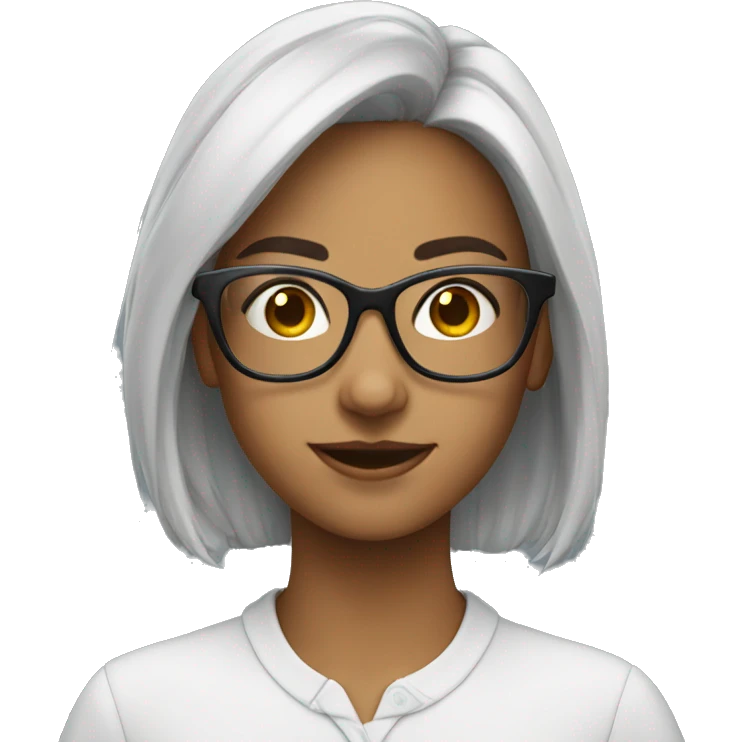 nerd girl glasses emoji