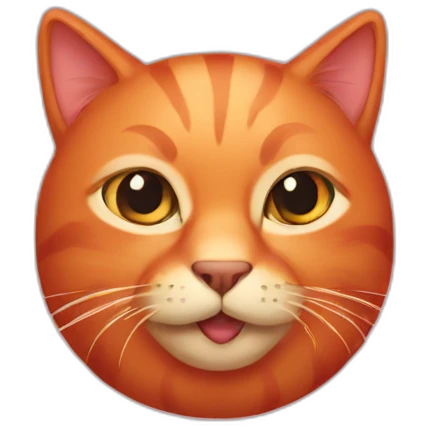 Red cat emoji