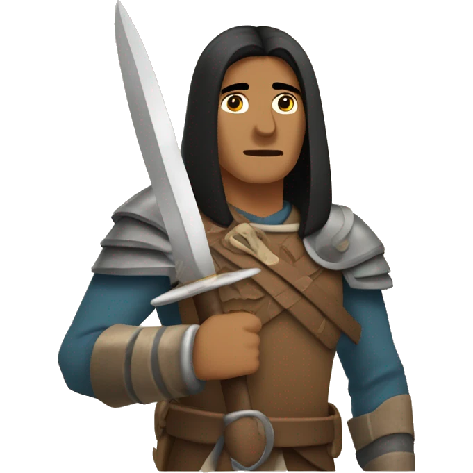 pocahonta de armadura espada emoji