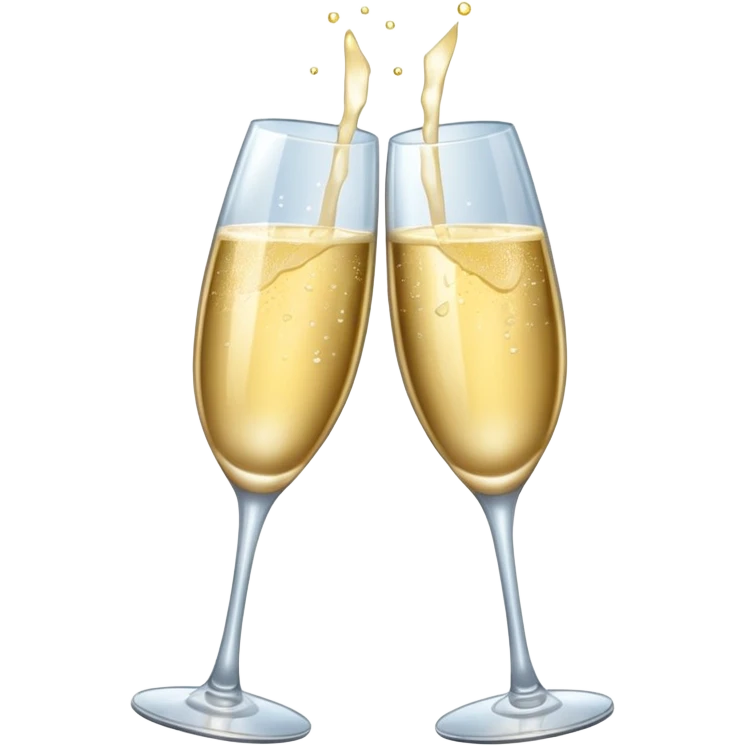 Champagne glasses clinking together emoji