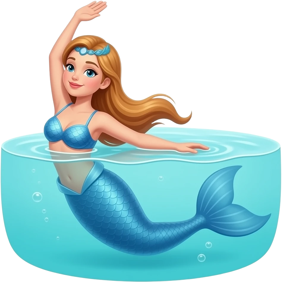 woman mermaid stretch emoji