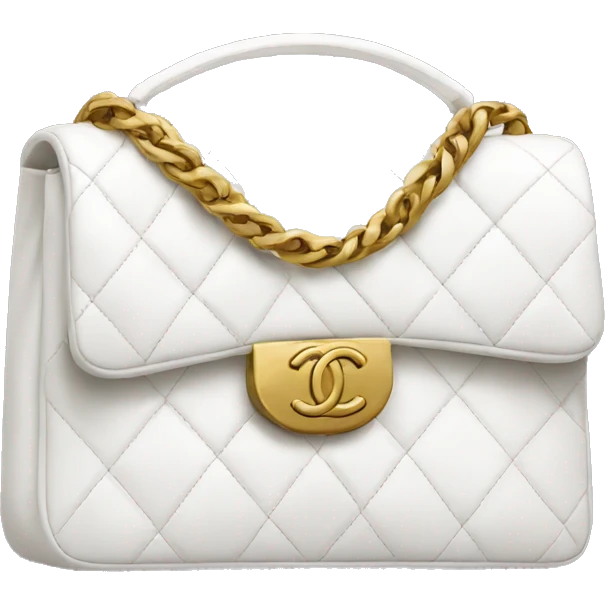 White Chanel bag  emoji