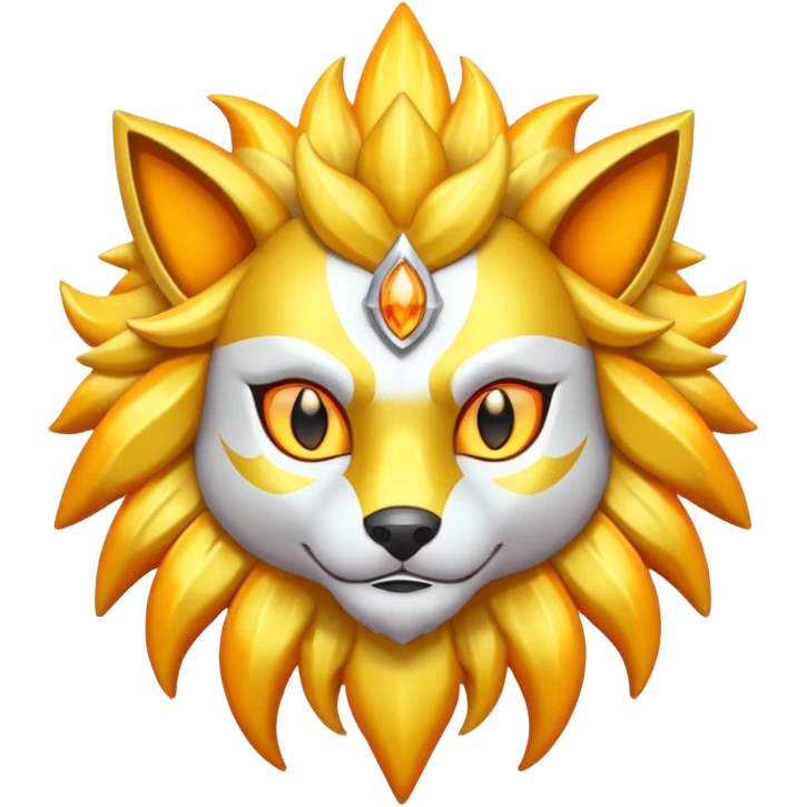 Pokemon legendary oragen and yellow solgaleo emoji