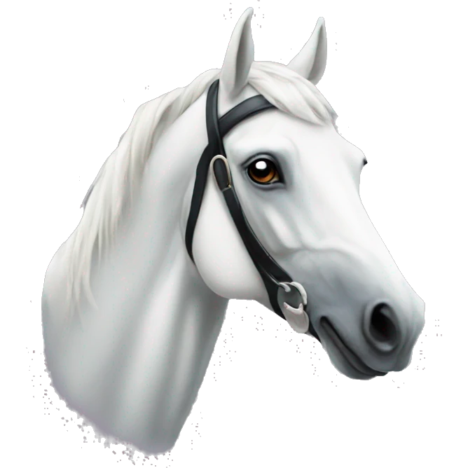 HORSE RACING white horse emoji