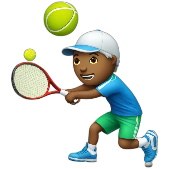 tennis with voetbal emoji