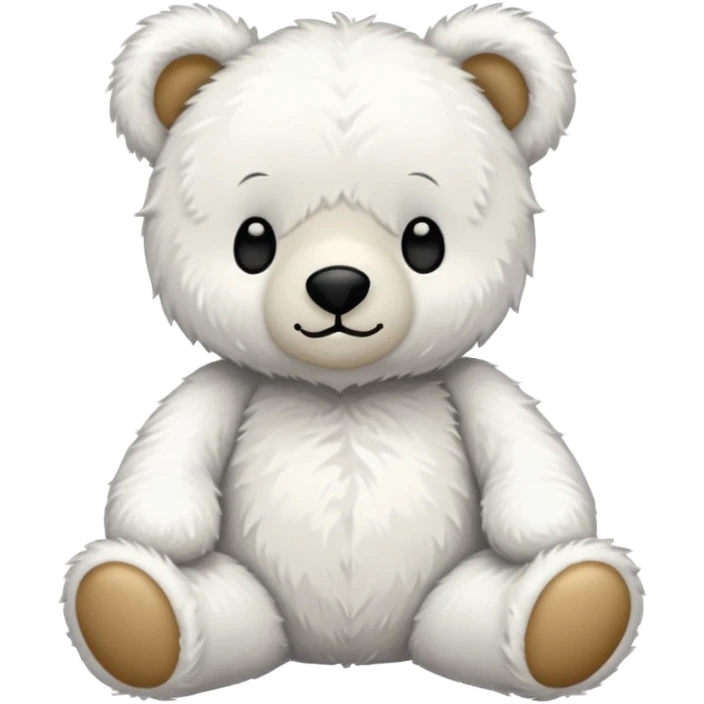 Ice White boho aesthetic teddy sticker emoji