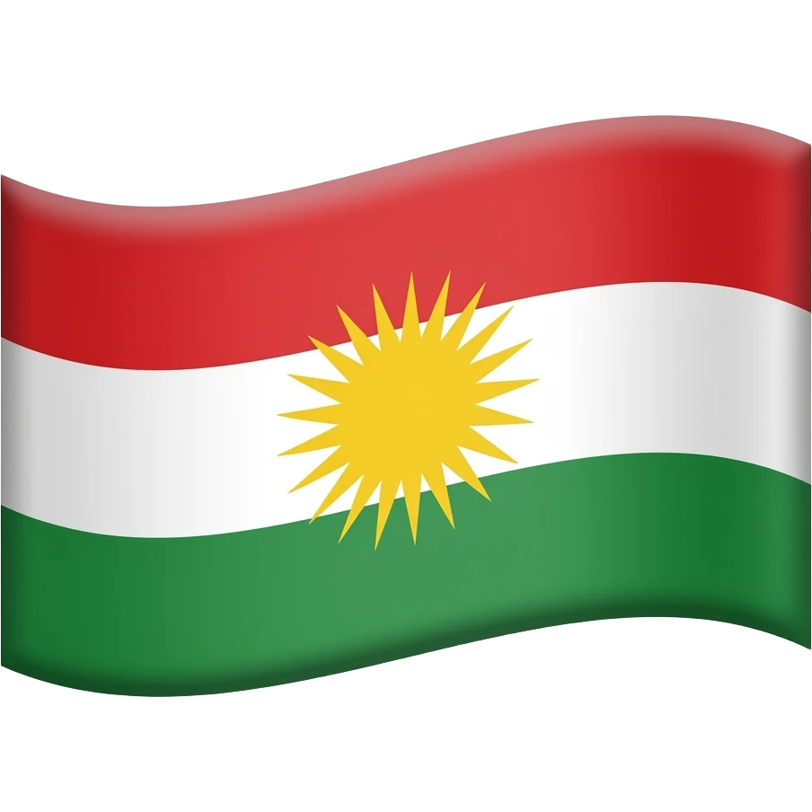 Instagram biyografisine koymak için büyütülmüş bir Kürdistan bayrağı istiyorum emoji