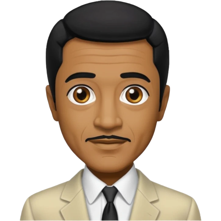 Sammy Davis Jr with black hair emoji