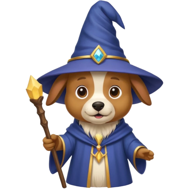 Dog wizard emoji