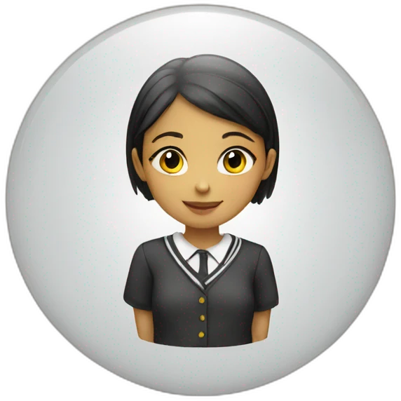 School girl button emoji