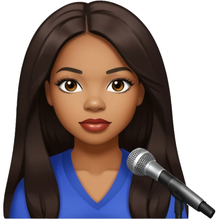 Tenitra Michelle Williams, R&B Singer from Destiny's Child with long dark brown hair, medium dark skin emoji