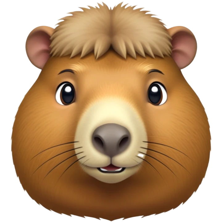 cinematic-noble-capybara-portrait-emoji,-poised-and-serene,-with-a-robust,-rounded-build-covered-in-soft,-earthy-fur-and-gentle,-wise-eyes,-simplified-yet-sharp-and-sophisticated-features,-highly-detailed,-glowing-with-a-warm,-natural-glow -simplified-yet-realistic head tilted confidently staring at the camera in a comical way emoji