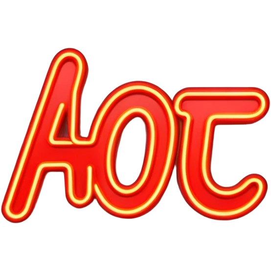 Neon signboard word "hot" emoji