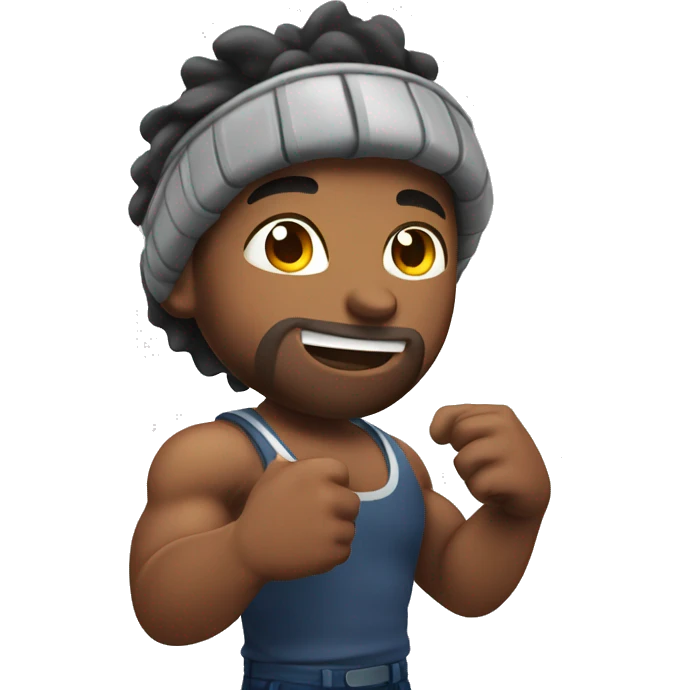 muscular male taking selfie  emoji