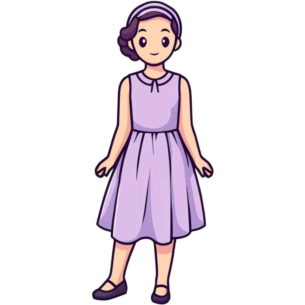 very light lavender rosy dress emoji