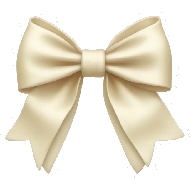 Cream bow emoji
