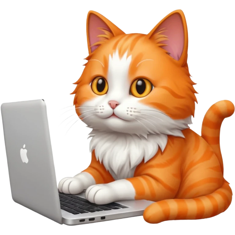 Cat using a laptop emoji