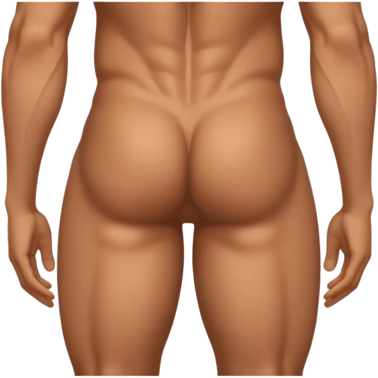a guy showing his butthole emoji