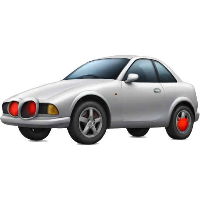Car with red eyes emoji