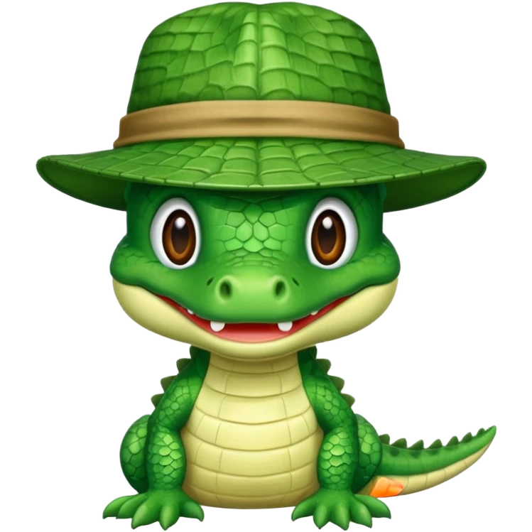 baby crocodile in hats emoji