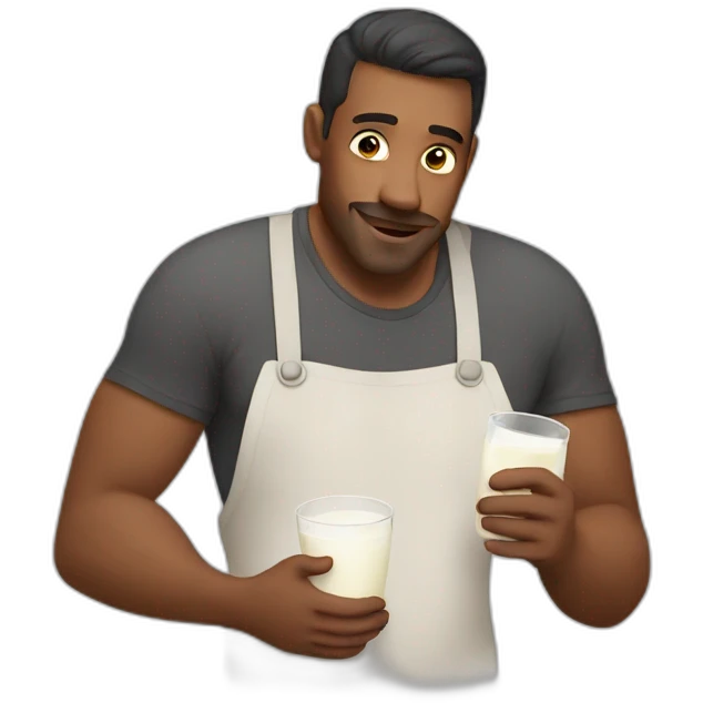 Dad with milk emoji