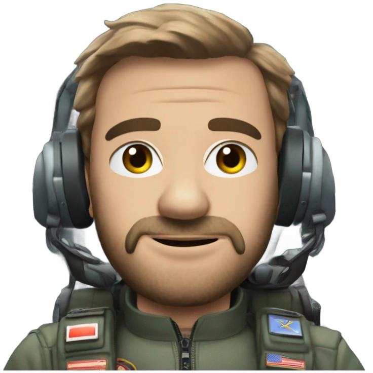 Martin Apprich in fighter cockpit emoji