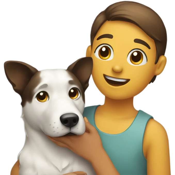 Person petting a dog emoji