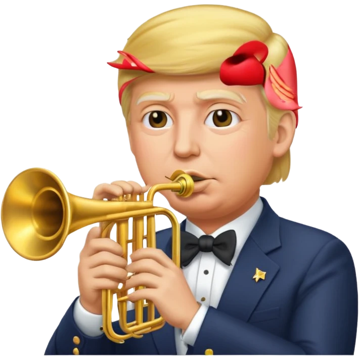 Trump with trumpet  emoji