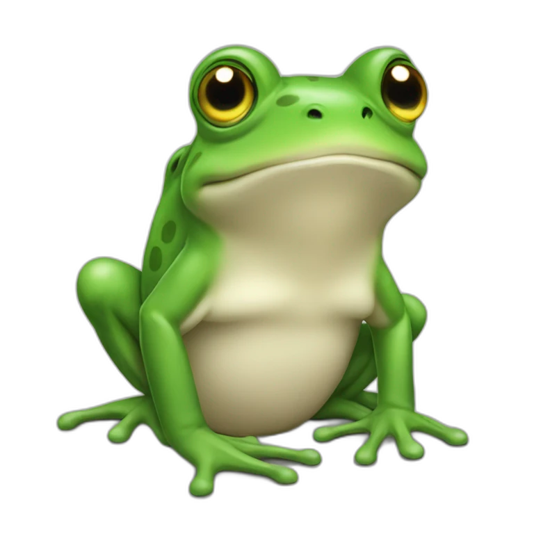Grenouille sur chat  emoji
