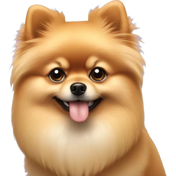Pomeranian with bow emoji