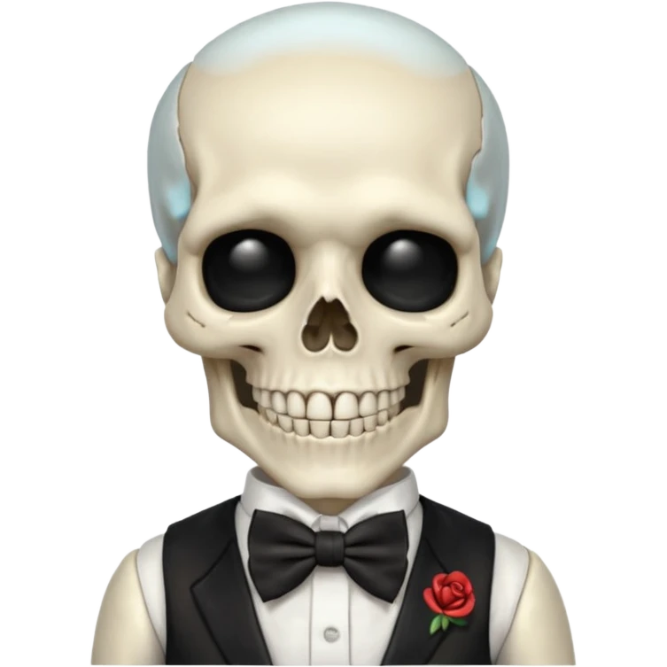 Pirate skeleton with bow tie emoji