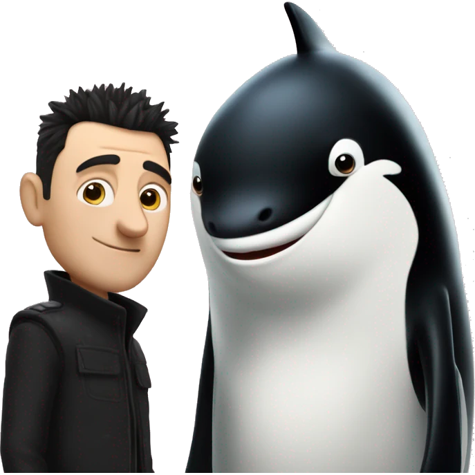 Gru with a orca emoji