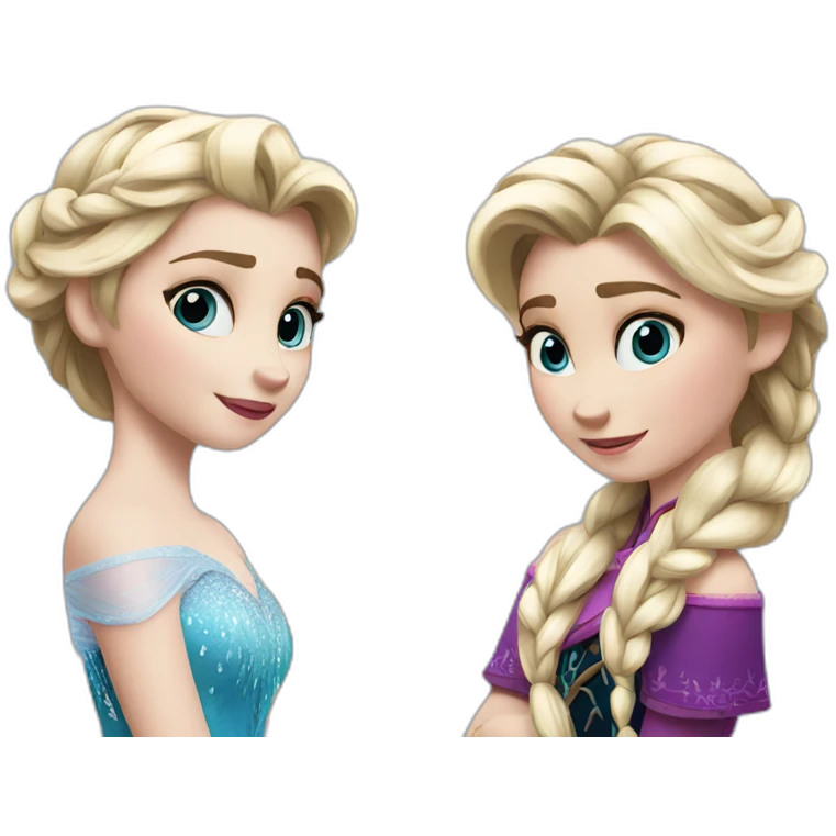 anna and elsa emoji