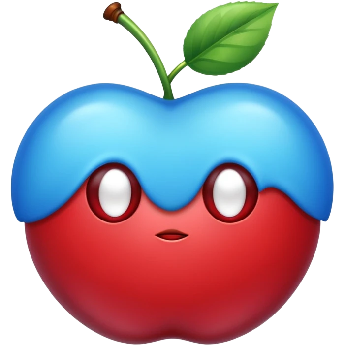 Blue cherry  emoji