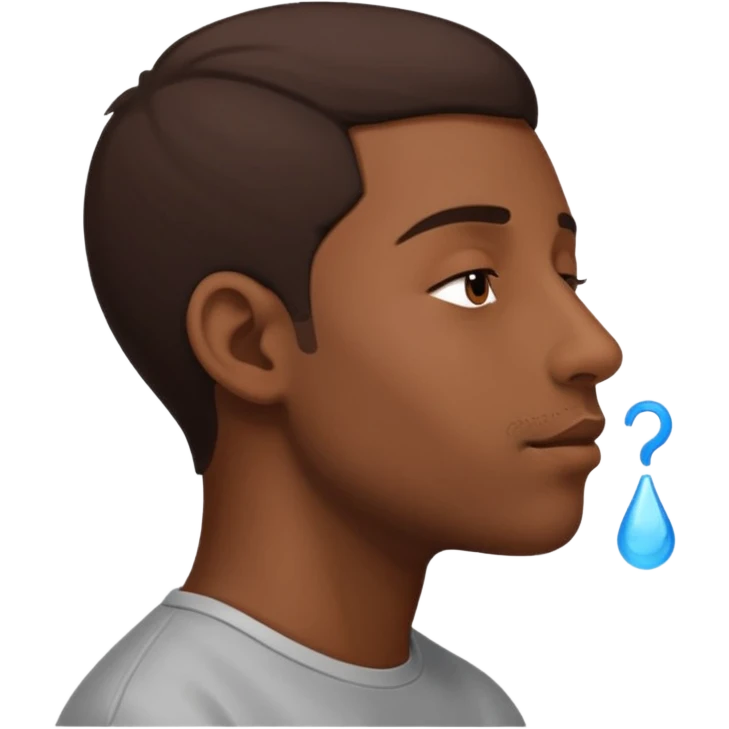 Side profile nose breathing emoji