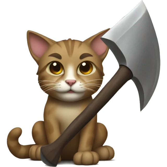 cat with axe emoji