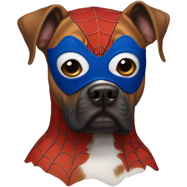 DOG in SPIDER MAN mask emoji