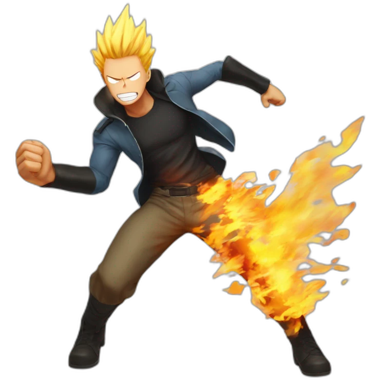 Water an fire punch man emoji