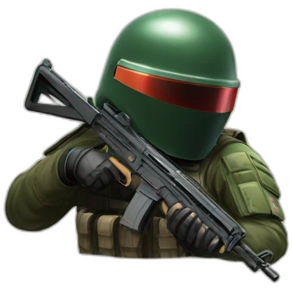 r6 tachanka shooting with flip-flop emoji