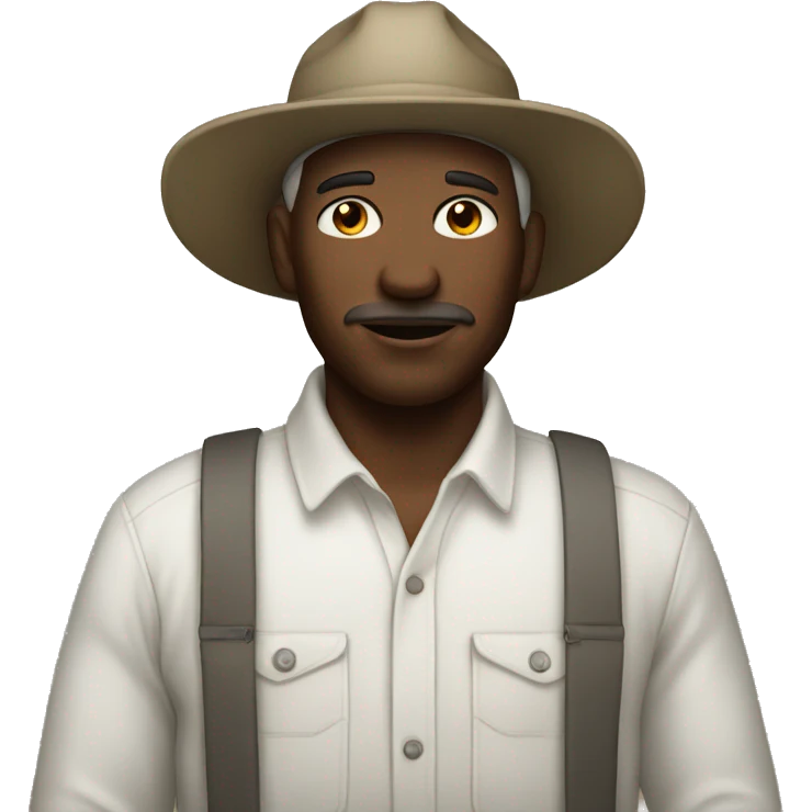 cotton worker white man emoji