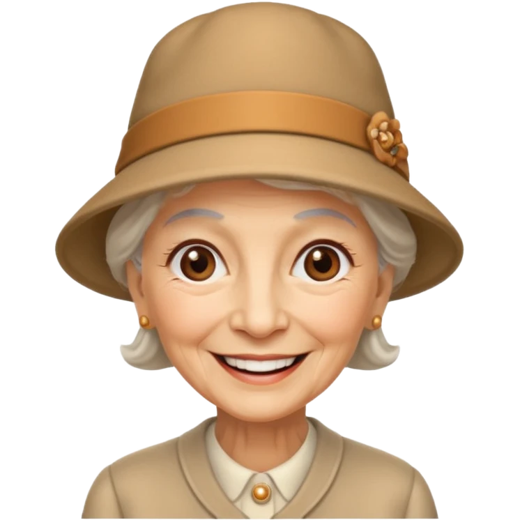 elderly women with hats emoji