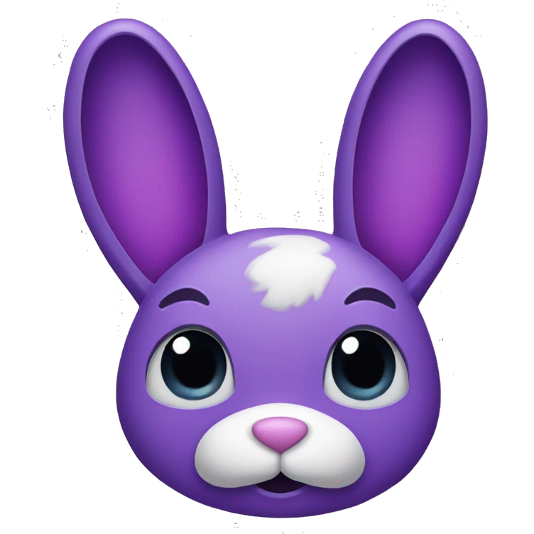 purple bunny face emoji