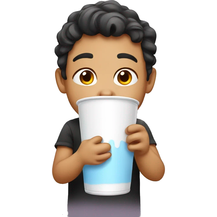 Emoji drinking milk emoji