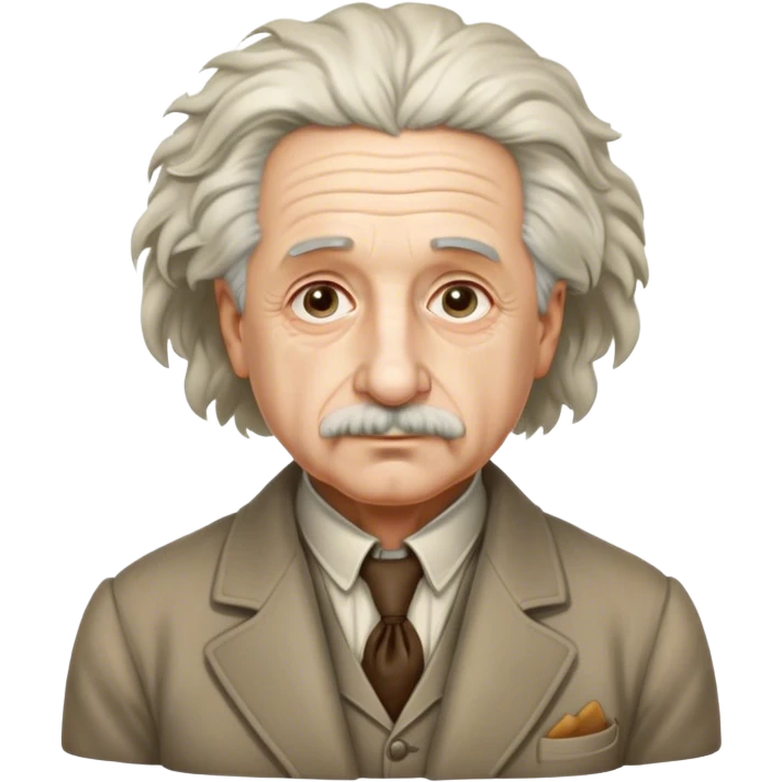 Cinematic Realistic portrait of Albert Einstein, shown as an iconic genius with wild, expressive hair and a gentle, contemplative expression, rendered in detailed period clothing with warm, intellectual lighting emoji