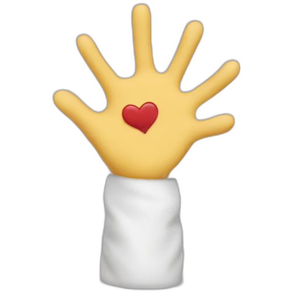 Cœur avec la main emoji