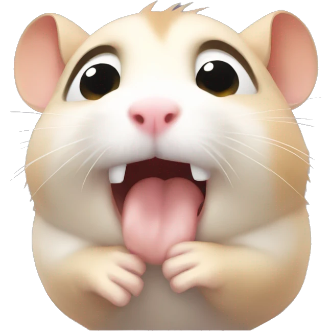 Crying hamster emoji