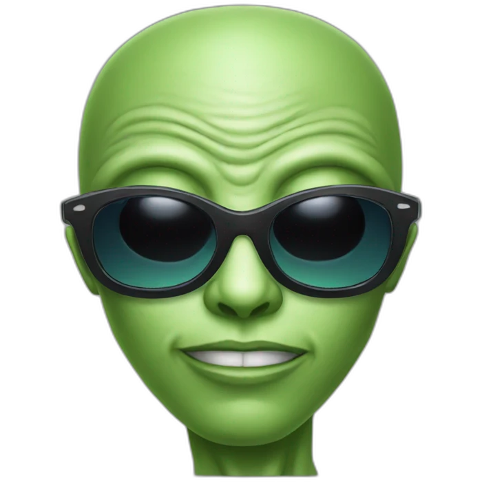 alien wearing sunglasses  emoji