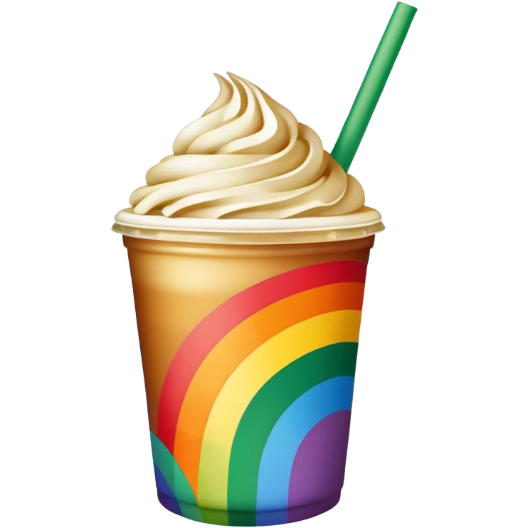Rainbow starbucks drink emoji